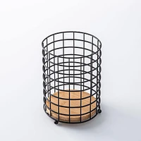 KSP Natura Bamboo & Wire Utensil Holder (Black/Natural)