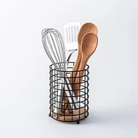 KSP Natura Bamboo & Wire Utensil Holder (Black/Natural)