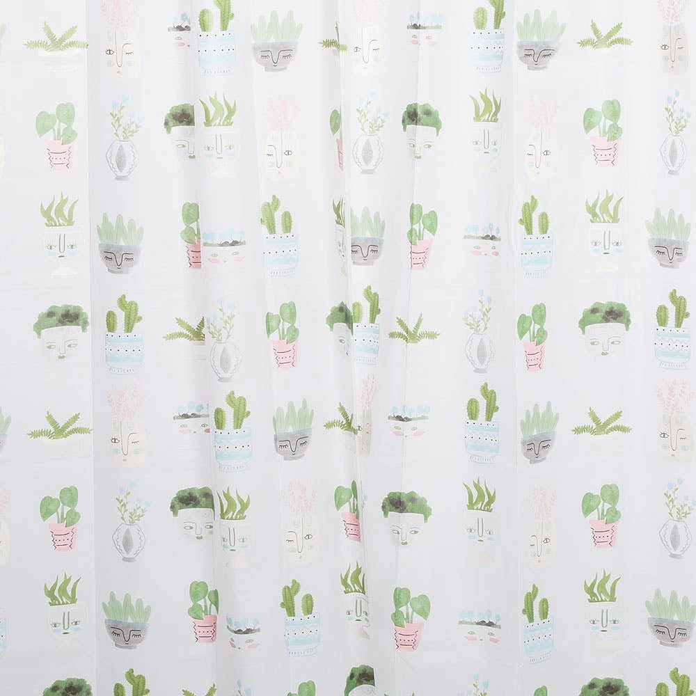 Splash Peva 'Faced Plant' Shower Curtain