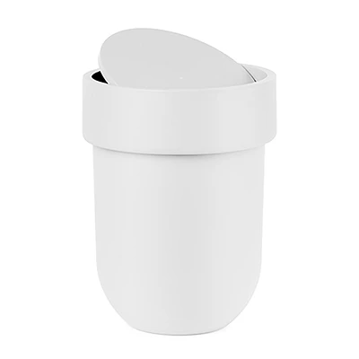 Umbra Touch Plastic Waste Can with Lid 6L (White)