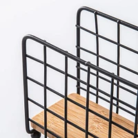 KSP Natura Bamboo & Wire Napkin Holder Verticle (Black/Natural)