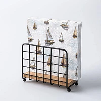 KSP Natura Bamboo & Wire Napkin Holder Verticle (Black/Natural)