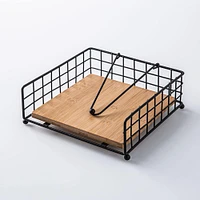 KSP Natura Bamboo & Wire Napkin Holder (Black/Natural)