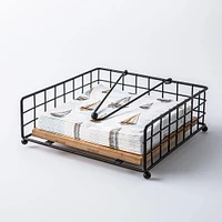 KSP Natura Bamboo & Wire Napkin Holder (Black/Natural)