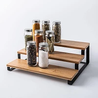 KSP Natura Bamboo & Wire 3-Tier Organizer (Black/Natural)