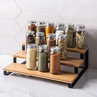 KSP Natura Bamboo & Wire 3-Tier Organizer (Black/Natural)