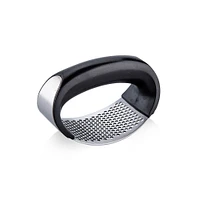 KSP Rocker Garlic Press (Stainless Steel, Black)