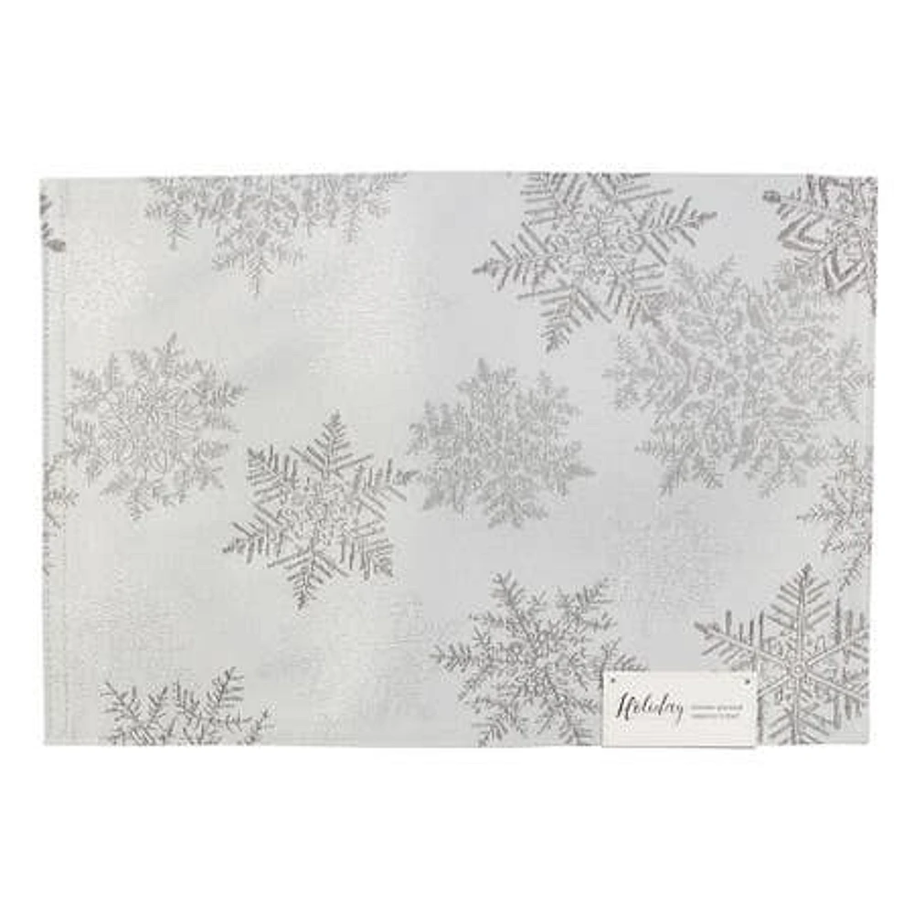 Harman Christmas 'Frosted Snowflake' Placemat (Silver)