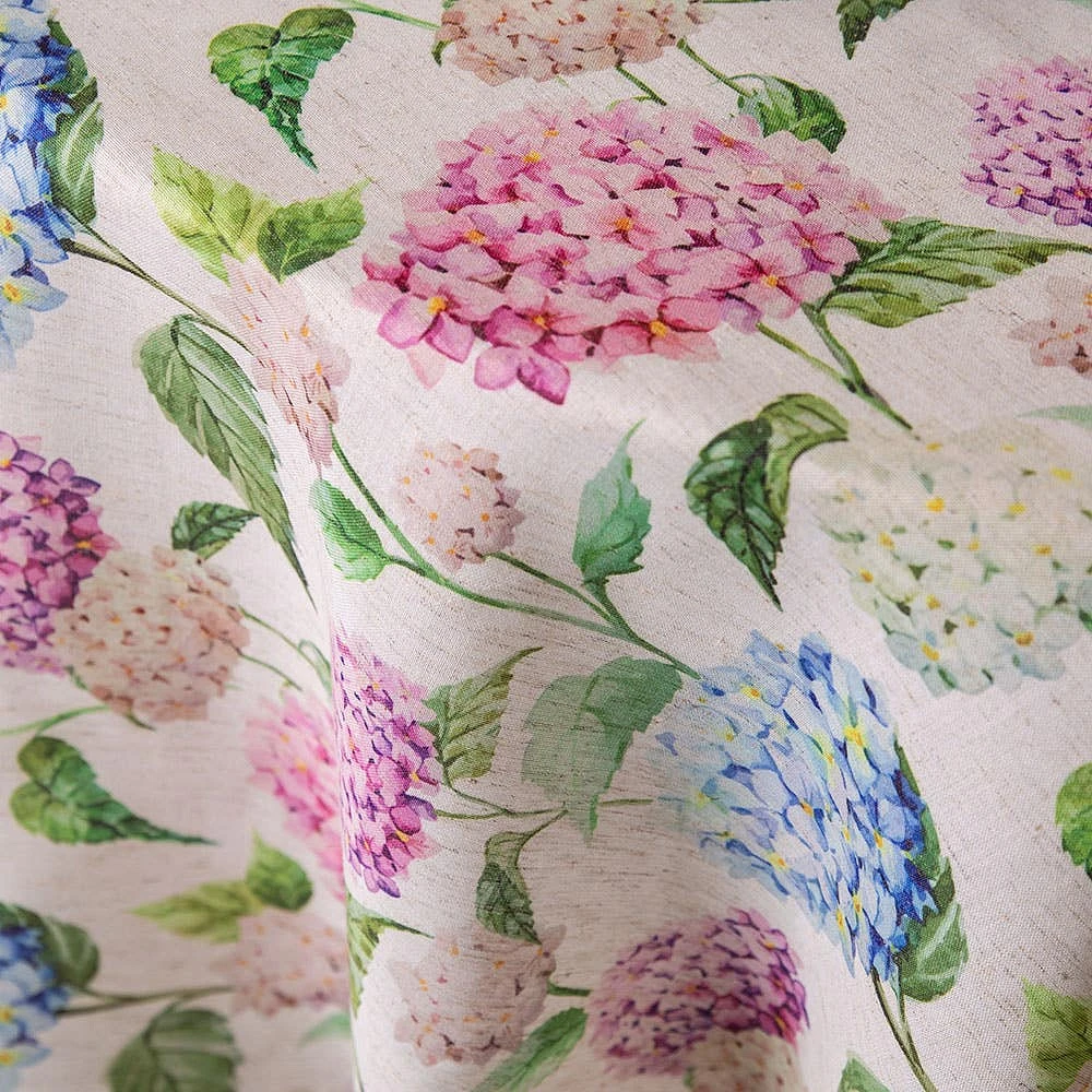 Harman Printed 'Hydrangea' Linen Tablecloth (70" dia.)