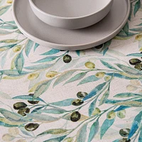 Harman Printed 'Mixed Olive' Linen Tablecloth (60x120")