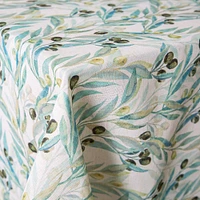 Harman Printed 'Mixed Olive' Linen Tablecloth (60x120")
