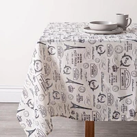 Harman Printed 'Paris Passport' Linen Tablecloth (60x120")