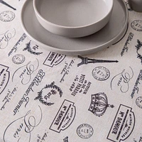 Harman Printed 'Paris Passport' Linen Tablecloth (60x120")