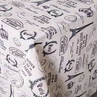 Harman Printed 'Paris Passport' Linen Tablecloth (60x120")