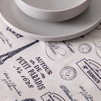 Harman Printed 'Paris Passport' Linen Tablecloth (70" dia.)