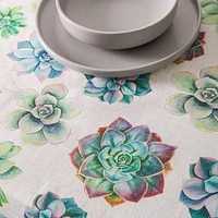 Harman Printed 'Succulent' Linen Tablecloth (60x90")