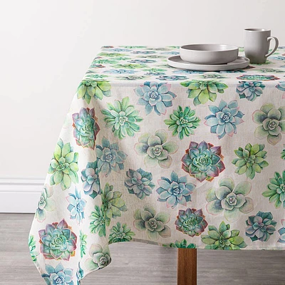 Harman Printed 'Succulent' Linen Tablecloth (60x120")