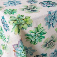 Harman Printed 'Succulent' Linen Tablecloth (60x120")