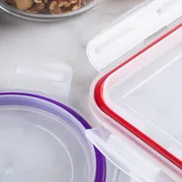KSP Clip It Glass Storage Container Combo Set of 12 (Multi Colour)