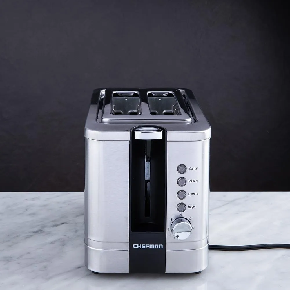 Chefman Pop-Up Wide Slot Toaster (St/St - Black)