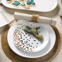 KSP Glitz Beaded Napkin Ring (Champagne Gold)