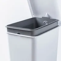 Sterilite Stepon Garbage Can (White)