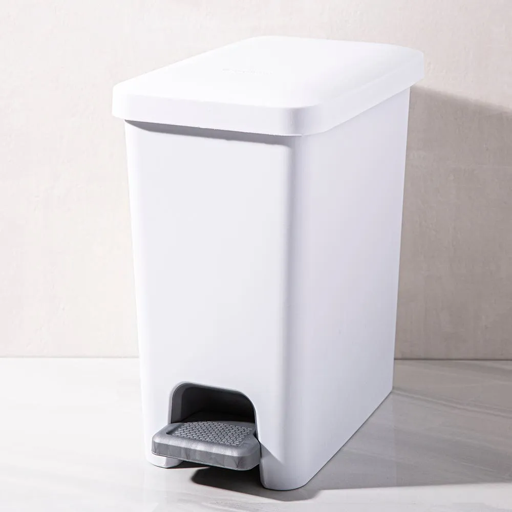 Sterilite Stepon Garbage Can (White)