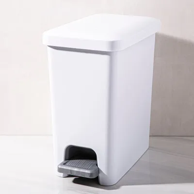 Sterilite Stepon Garbage Can (White)