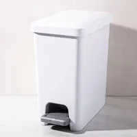 Sterilite Stepon Garbage Can (White)