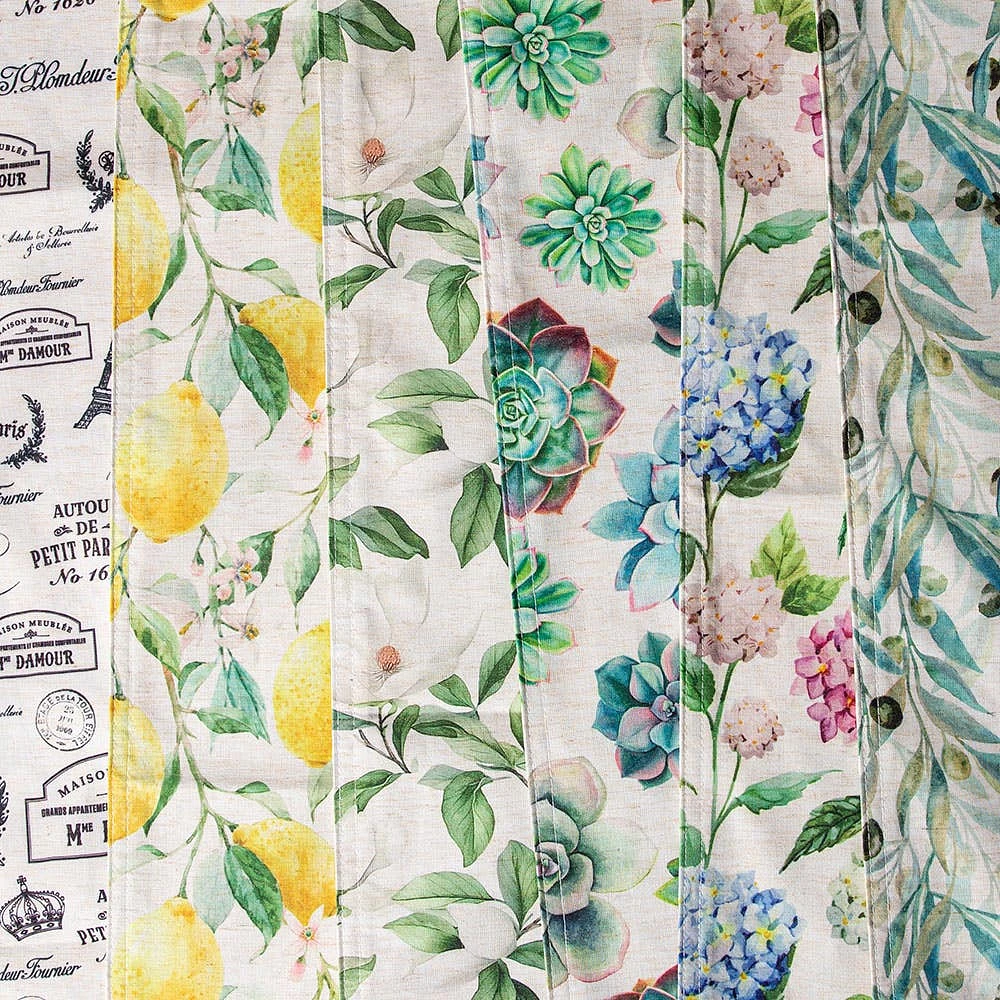 Harman Printed 'White Blossom' Linen Table Runner (Natural)