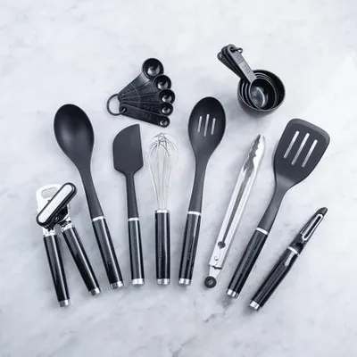 KitchenAid Classic Culinary Gadget and Tool - Set of 17 (Black)
