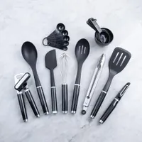 KitchenAid Classic Culinary Gadget and Tool - Set of 17 (Black)