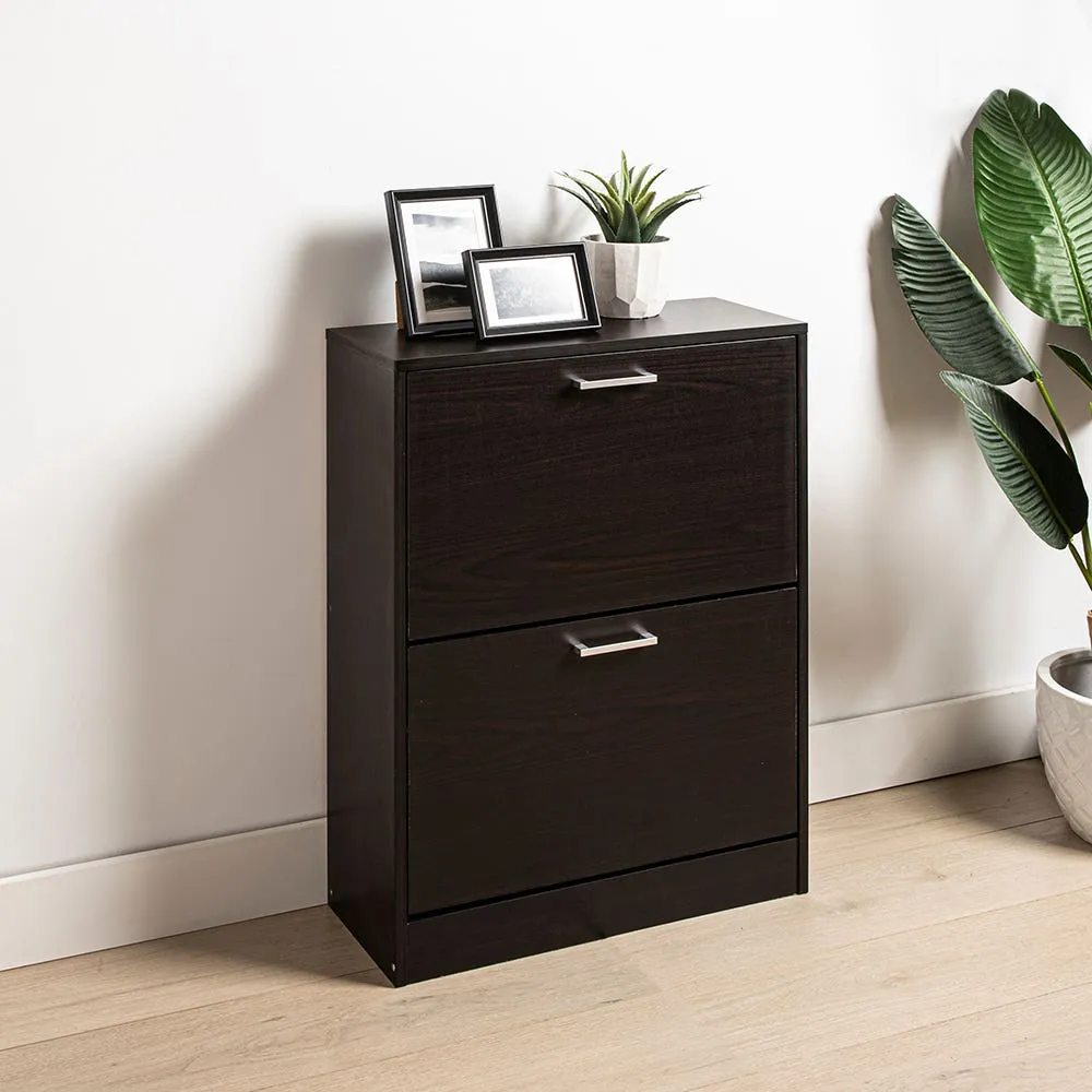 KSP Toby Shoe Cabinet 2-Drawer (Mocha)