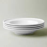 A La Carte 'Bergen' Porcelain Soup and Pasta Plate (White)