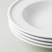 A La Carte 'Bergen' Porcelain Soup and Pasta Plate (White)
