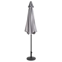 KSP Cookstown Patio Table and Chairs with Umbrella - Set of 9 (Grey)
