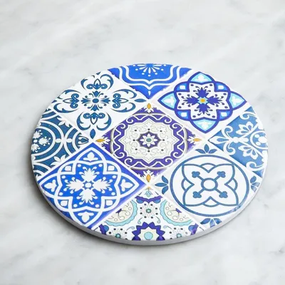 KSP Ceramica 'Spanish Tile' Ceramic Trivet 20cm (Blue)
