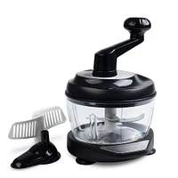 KSP Easy Chop Rotating Food Chopper (Black/Stainless Steel)