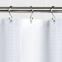Moda At Home Belgian 'Waffle' Shower Curtain (White)