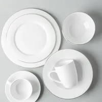 A La Carte 'Diamond Platinum' Porcelain Side Plate (White)
