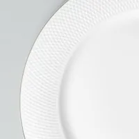A La Carte 'Diamond Platinum' Porcelain Side Plate (White)