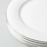 A La Carte 'Diamond Platinum' Porcelain Side Plate (White)