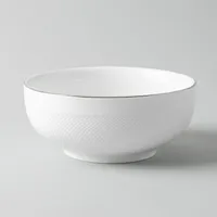 A La Carte 'Diamond Platinum' Porcelain Cereal Bowl (White)