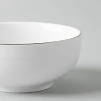A La Carte 'Diamond Platinum' Porcelain Cereal Bowl (White)