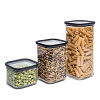 KSP Space Saver Plastic Canister Combo - Set of 3 (Black)