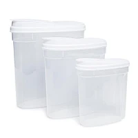 KSP Space Saver Cereal Container Combo - Set of 3 (White)
