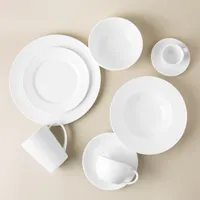 A La Carte 'Oxford' Porcelain Espresso Cup with Saucer 90ml (White)