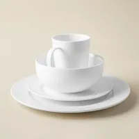 A La Carte 'Oxford' Porcelain Espresso Cup with Saucer 90ml (White)