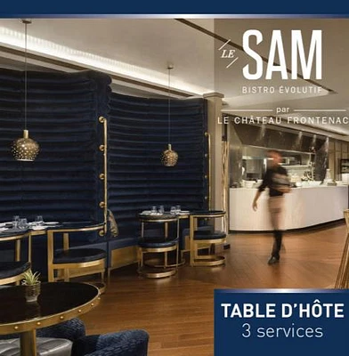 TABLE D'HÔTE FOR 2 AT BISTRO LE SAM