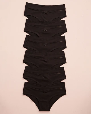 Lot de 6 culottes aux hanches en coton